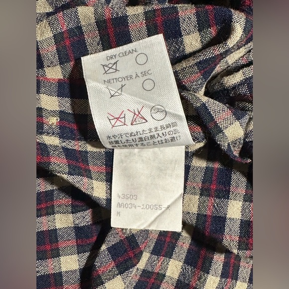 Sir Pendleton Shirt Mens Medium Brown Plaid Pure Virgin Wool Flannel Button Down - Picture 10 of 13